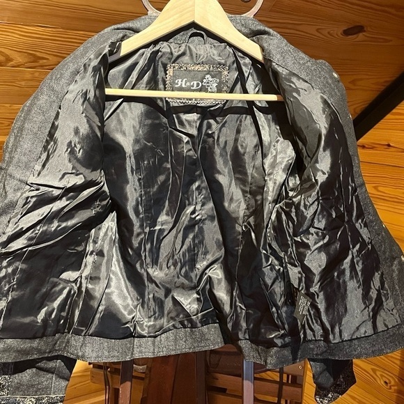 H&D Distressed Genuine Leather/Denim Jacket - Picture 15 of 15